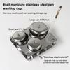 3/5 Stuks Roestvrij Staal Dappen Schaal Bekers Set Salon Manicure Acryl Poeder Vloeistof Container Organizer Tray Dappen Schaal Nagelkunst Gereedschap