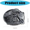 Engraved Skull Pattern Belt Buckle Motorcycle Theme Metal Buckle Belt Accessory For Casual Outfit And Riding Adventure