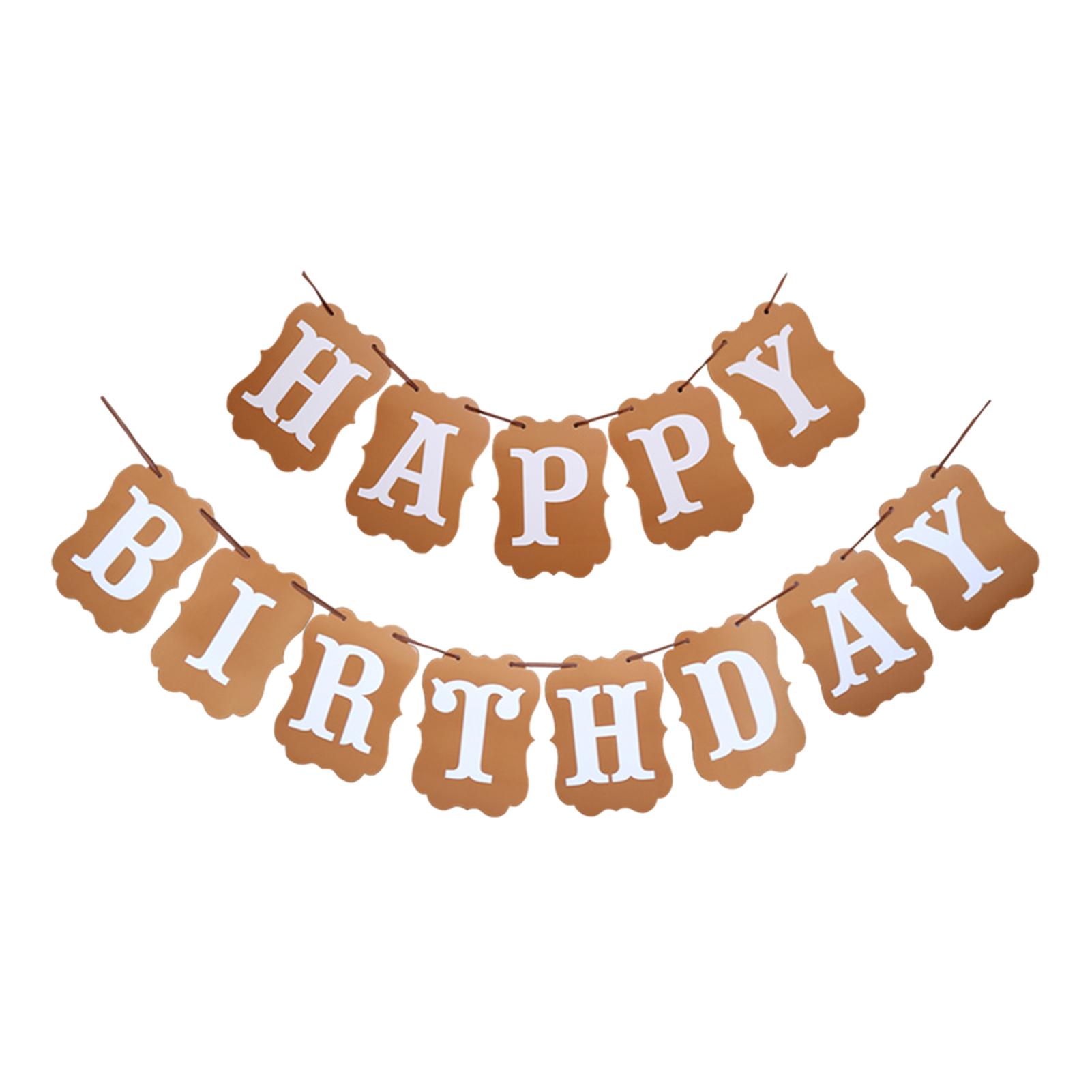 

Баннер с днем рождения Баннер с днем рождения Украшения на день рождения Знак с днем рождения для вечеринки по случаю дня рождения Украшения на день рождения коричневый