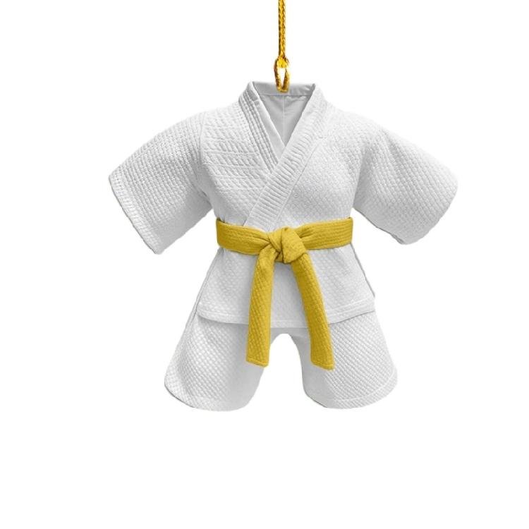 

Rearview Mirror Mount Car Interior Decoration Taekwondo Suit Pendant Hanging Decoration Sports Theme Ornament Charm