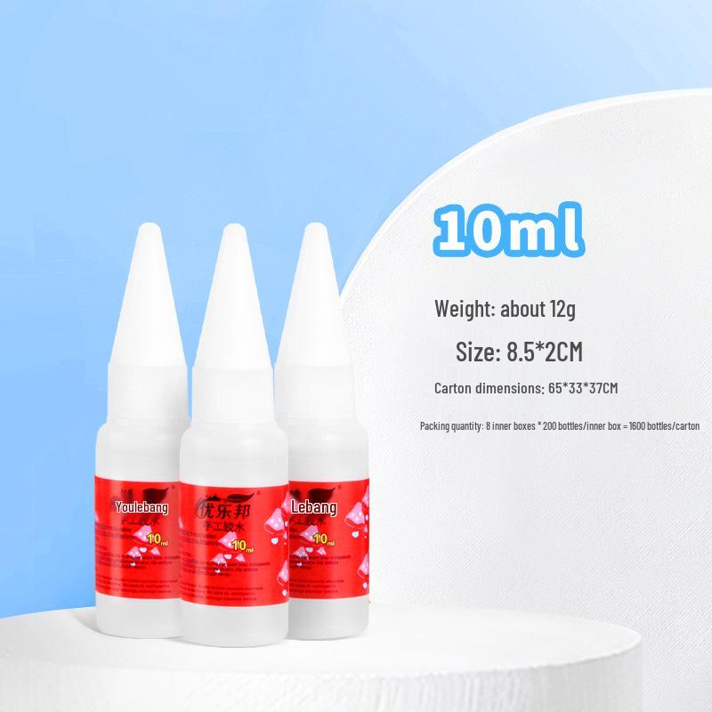 30ml Bastelkleber für Vliesstoff, Hanfseil & Knöpfe - Farblos & Transparent