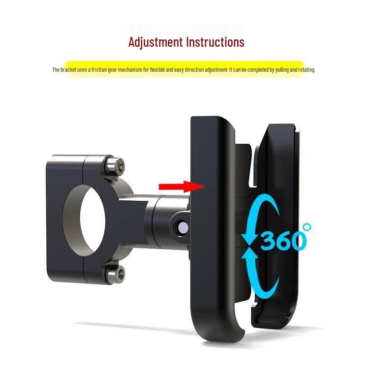 Aluminum Alloy Mirror Mount Phone Holder for Bikes and Scooters