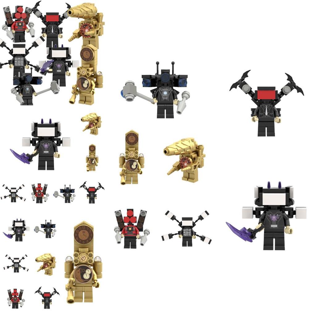 Skibidi Toilet Toy Abs Plastic Building Blocks For Kids 669d Super Tv Man