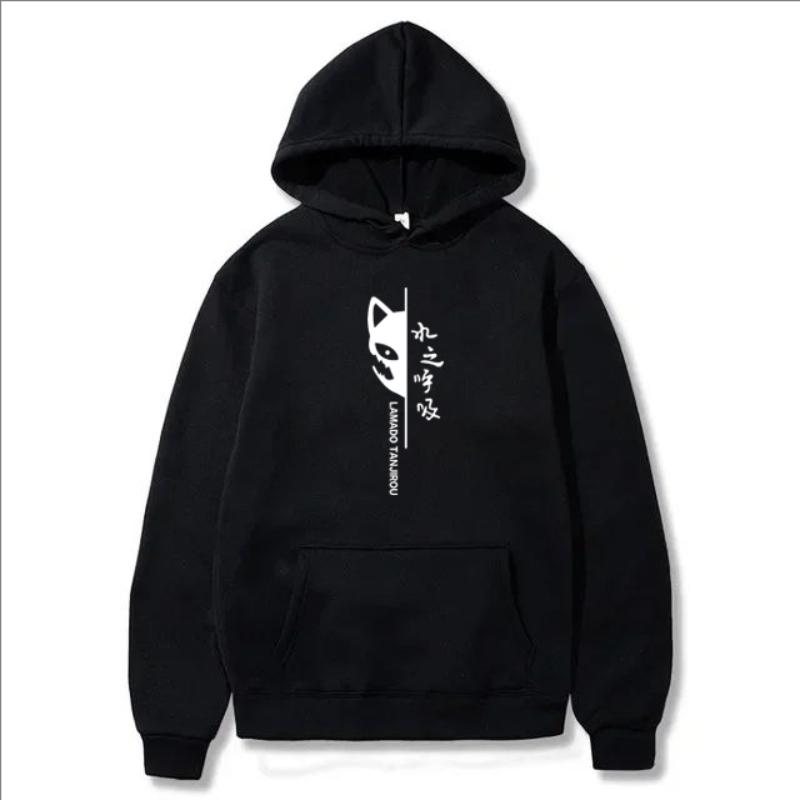 Anime Water Breath Print Pattern Hoodie Women Men Harajuku Fleece Cotton Sweatshirt Autumn/Winter Loose Long Sleeves Hoodie