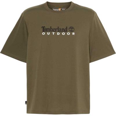 Logo Print Crew Neck Short Sleeve T-Shirt Men Tops Khaki TB0A41Z5A581