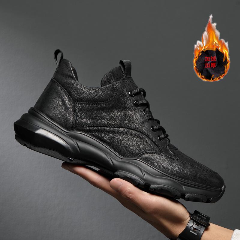 

Мужская повседневная обувь Зимняя плюшевая изоляция Натуральная кожа Спортивная и досуговая обувь Роскошные кроссовки Zapatos Para Hombre 44