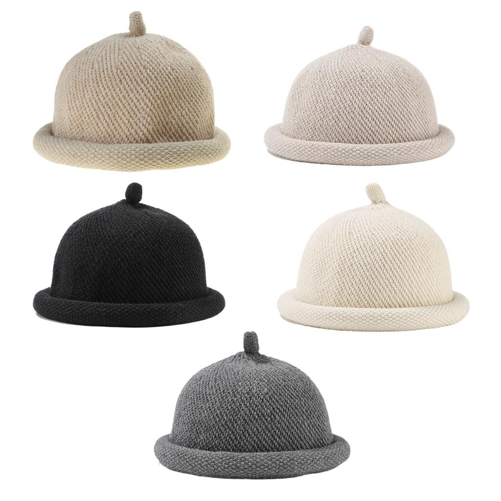 Japanese Beanie Hat for Various Head Size Winter Autumn Thickened Pullover Hat for Casual Travel Street Wear Domed Hat