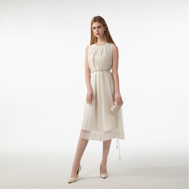 

Women s Sleeveless A-line Cinch Waist Dress M