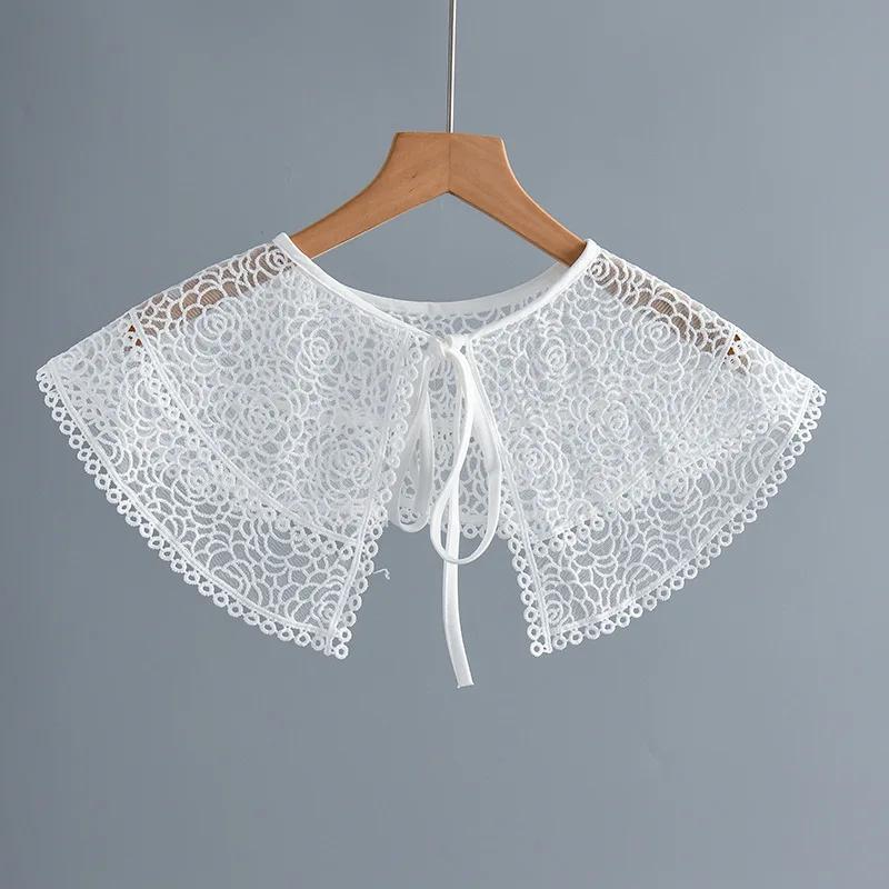 

Женская рубашка с искусственным воротником, маленький шарф, женская корейская рубашка, съемный воротник для женщин, накидка на плечи, шаль, маленькая накидка