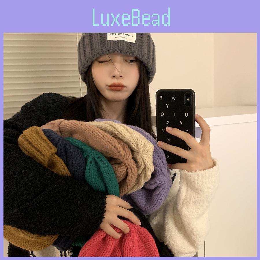 Fit Loose Stylish Winter Beanie Soft Cotton Yarn For Large Heads Warm And Cozy