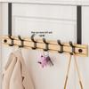 Bamboo & Wood Over-the-Door Hook Wall-Mounted No-Punch Coat Rack - Creative Entryway & Bedroom Storage