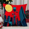 Retro Pop Art City Skyline Pillowcase Modern Geometric Abstract Cityscape Cover Cushion Home Decor Gift Art