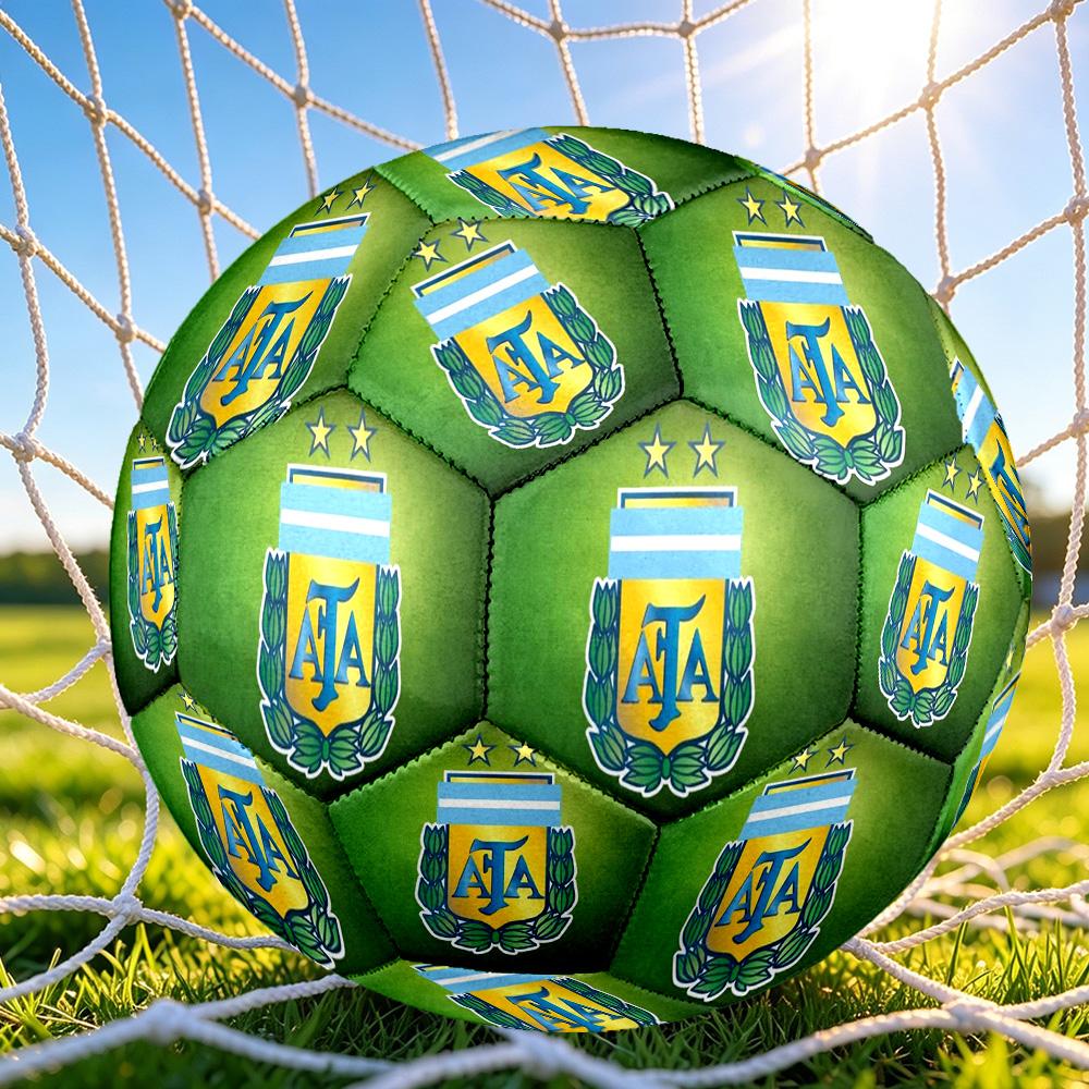 1pc Argentina Football Crest Size 5 Soccer Ball, Suitable for Practice Matches/tournament Training,Lightweight and Durable logo70711