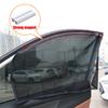 Magnetic Car Sunshade Universal Foldable Unobstructed View Nylon Mesh Curtain with Strong Magnets UV Protection Window Sunshades