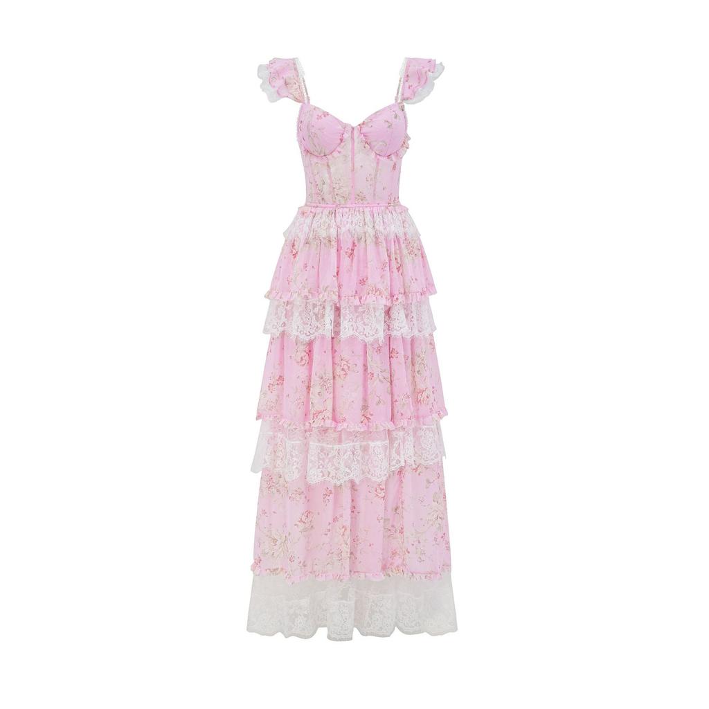 Summer Gentle Temperament Suspender Dress Simple Long Dress