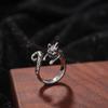 Adjustable Kitty Cat Opening Rings Vintage Cat Shape Ring Creative Animal Delicate Rings  Men Women