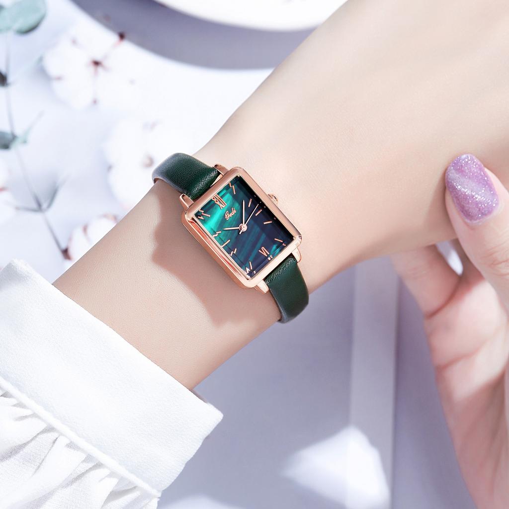 Fashion Square Exquisite Student Quartz Watch Women'S High-End Watch