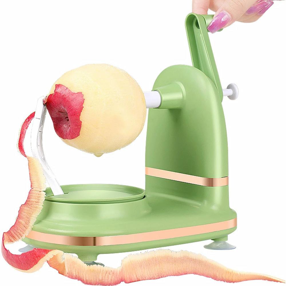 3-in-1Hand-cranked Rotating Fruit/Vegetable Peeler Stainless Steel Blades Apple Cutter Household Peeling Machine Kitchen Gadgets