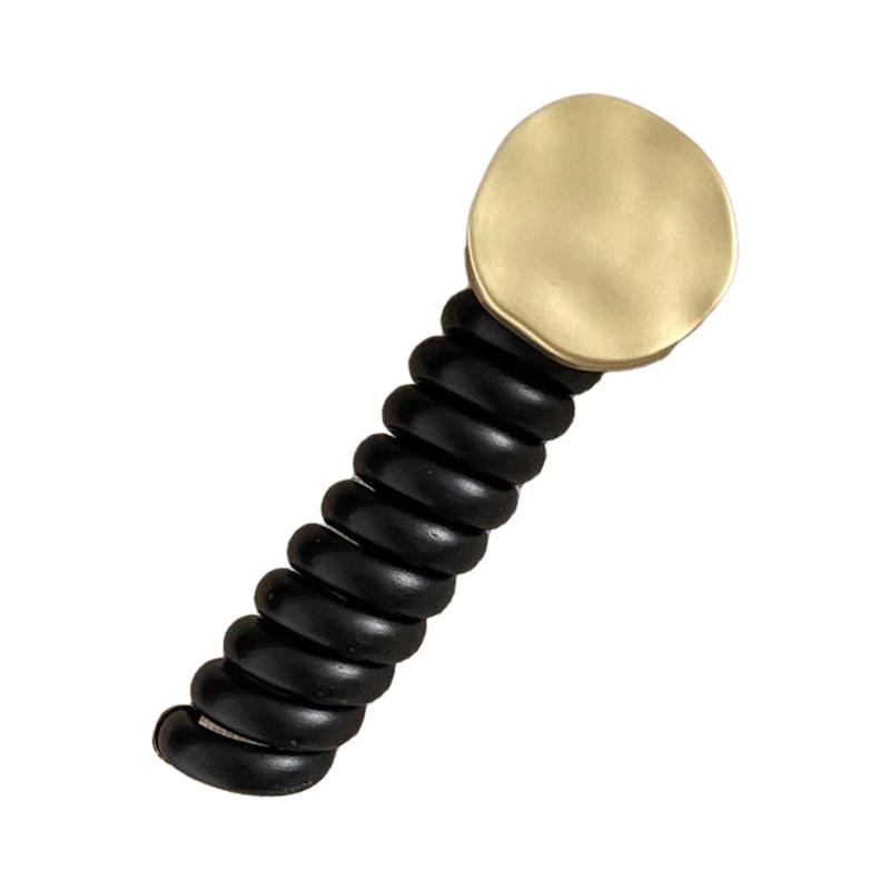 Elegant Coiled Elastic Hair Scrunchies for Girls and Ladies Gift Coiled Hair Ties Telephone Cord Metal Heart