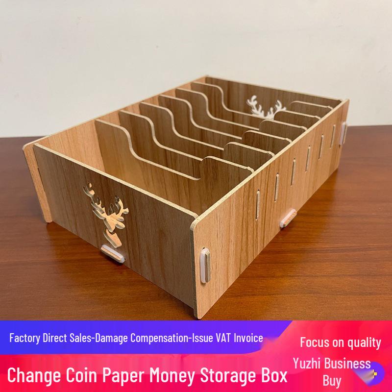 Cash Register Drawer: Organize phone, coins, cards, and paper money in a compact storage box for supermarket counters or retail use.