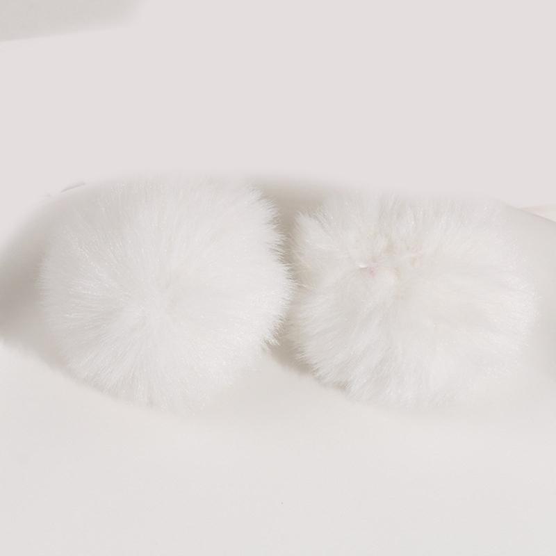 10pcs Rabbit Hair Ball 5.5cm Pompoms for Keychain DIY Bag Charm Plush Ball Applique Material Cap Hat Gloves Accessories