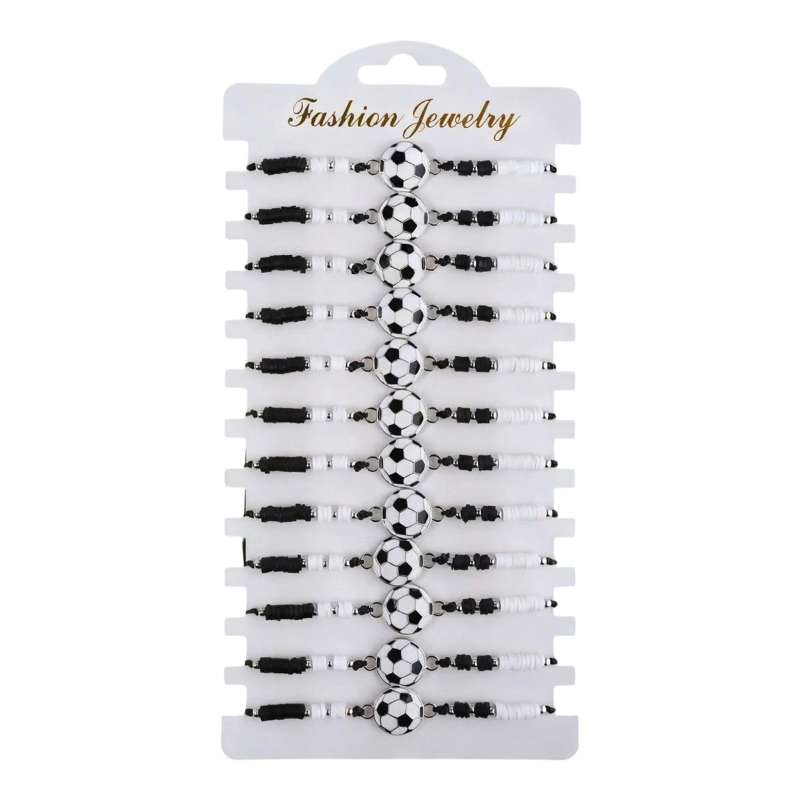 

Fashion Cartoon Football Bracelet Set With 12 Pieces one size