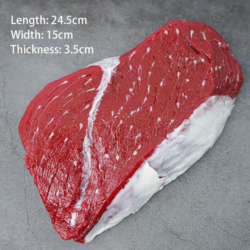 Simulation Meat Fake Food Plastic Artificial Beef Chops Lifelike Pork Steak Model Kitchen Market Restaurant Display Photography