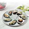 Taca Odporna na Rdzę Talerz na Ostrygi i Małże Taca na Skorupiaki Okrągły Talerz na Owoce Morza Materiał Ze Stali Nierdzewnej na Małże i Nie Tylko