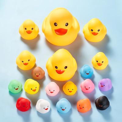 Hong Kong Edition Colorful Bath Squeak Little Yellow Duck Toy Set