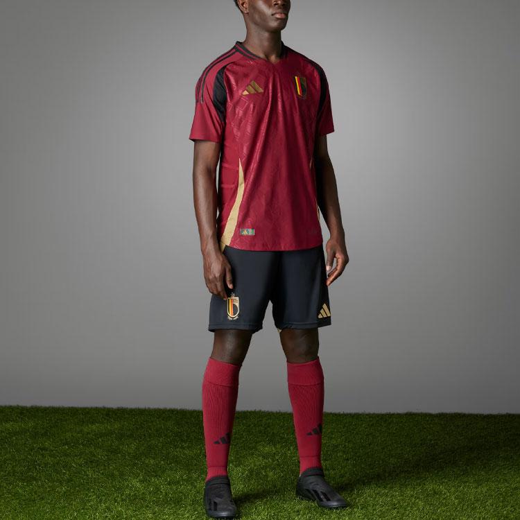 Adidas Belgium 2024 Home Authentic Jersey Team Coll Burgundy Men Streetwear IM8440