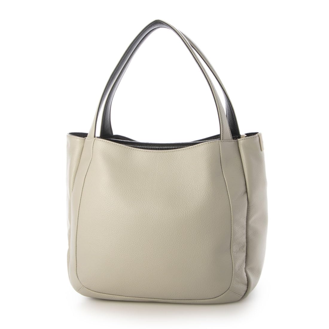 

Tote bag Shrink leather tote M size Ivory [Isaac] (33)