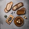 Japanese Style Storage Tray Irregular Cloud Shaped Wooden Tray For Bread Dessert Cake Coffee Tea Cup Household Organizer Plate