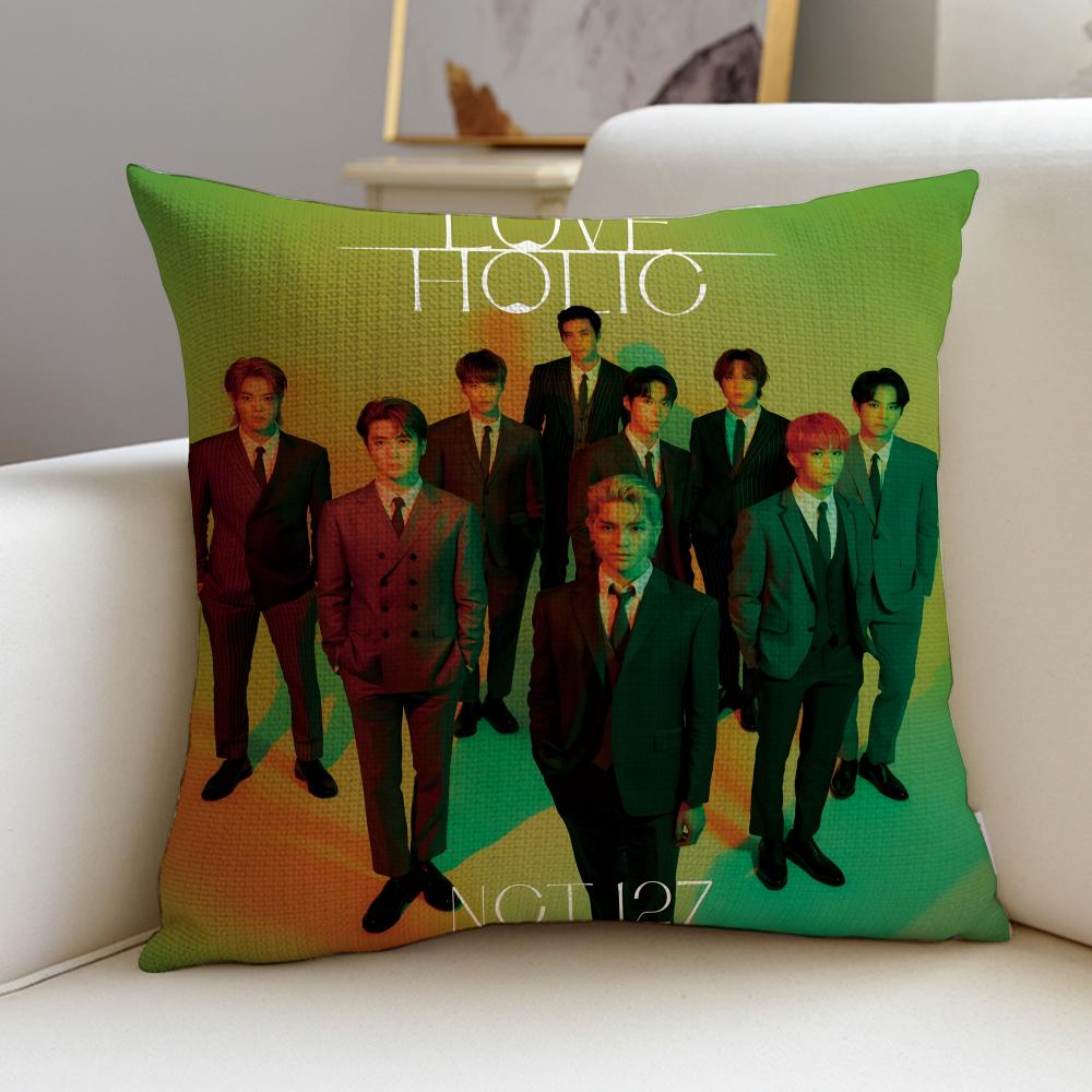 Trendy NNCT 127S Cushion Cover Breathable and skinfriendly linen pillowcase square removable and washable cushion