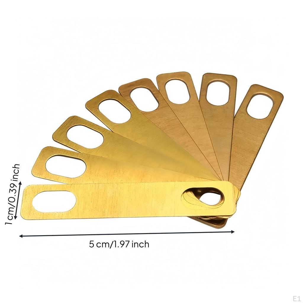 8 Pieces Adjustable Guitar Neck Shims | Three Different Thicknesses, Metal Plate Plates, for Repair