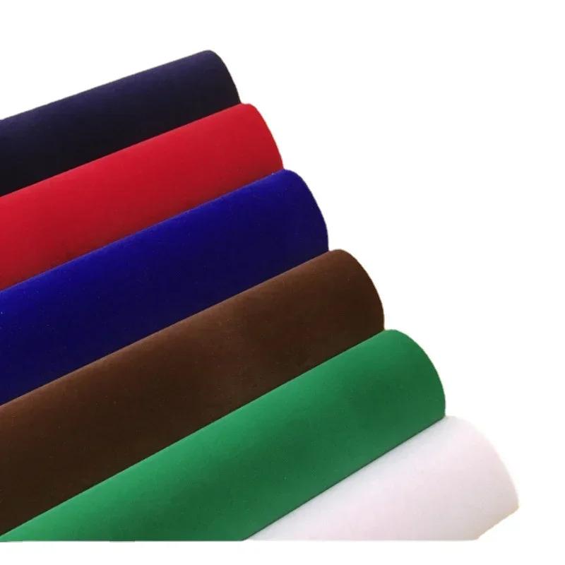 45cm*20cm/1m/3m/4m Thick Self Adhesive Flocking Wallpaper Fabric Roll 3D Sticky Velvet Textile Wallcovings for DIY Home Decor