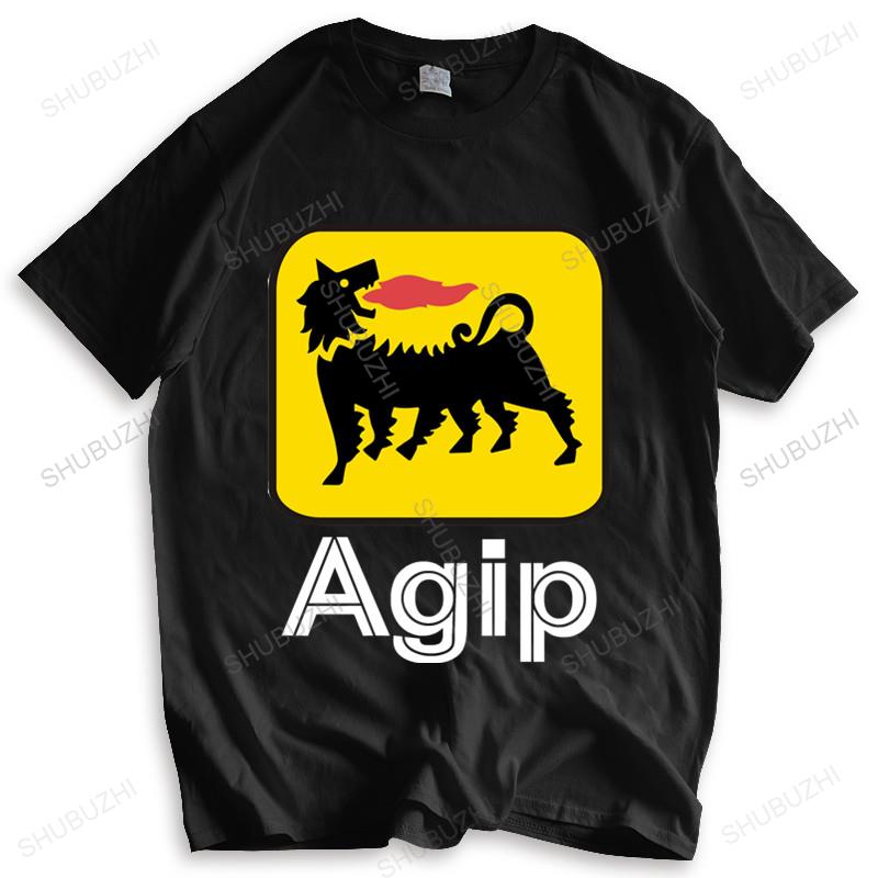 New AGIP Racing Oil Company Logo Men s T-Shirt Brand Cotton Tshirt Drop Shipping summer fashion t-shirt S