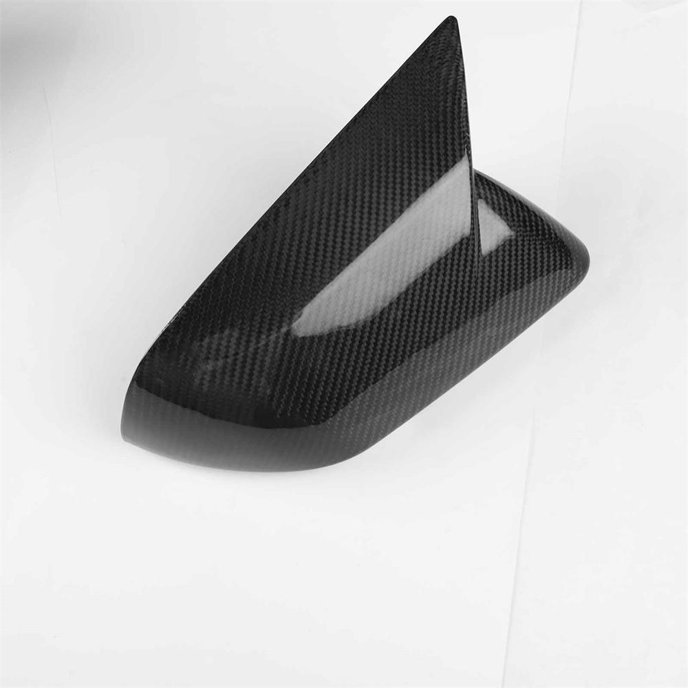 Carbon Fiber Side Mirror Cover Caps For Ford Mustang w/ LED Turn Signal 2015-17