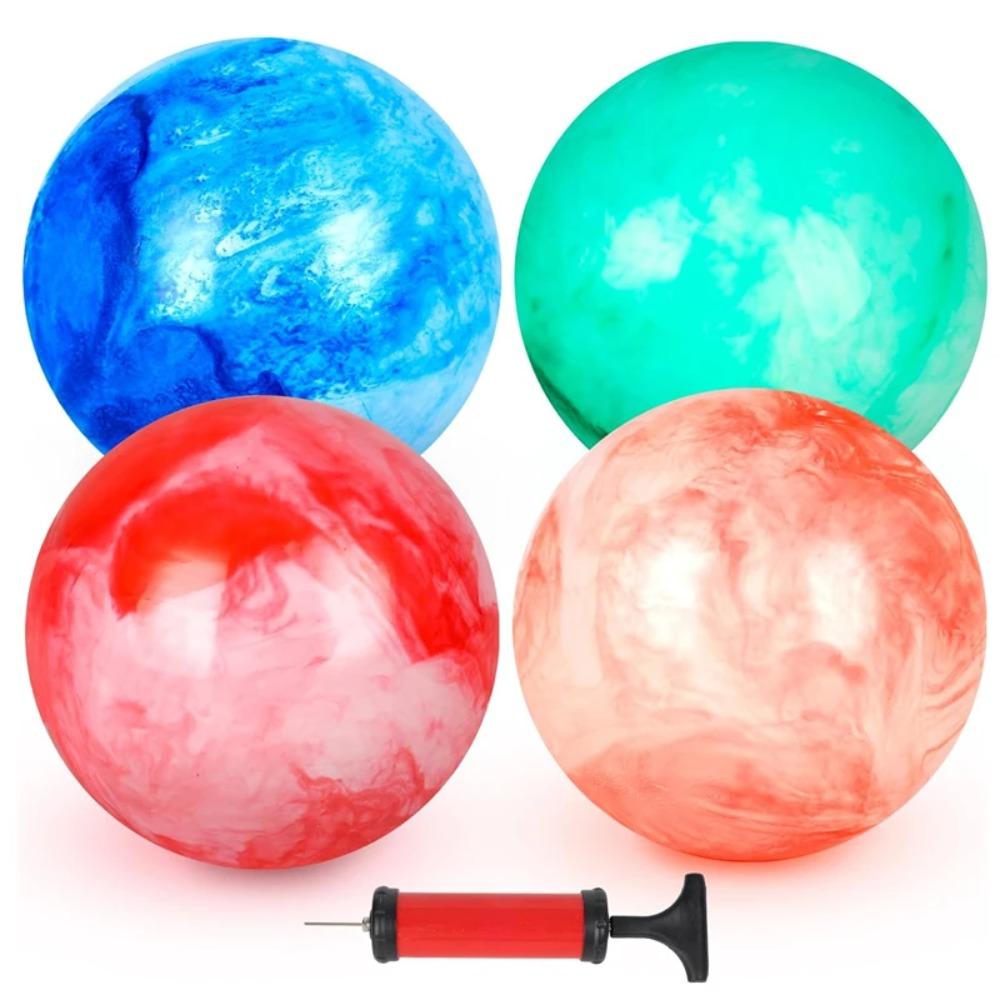 2/4 Pezzi Palla Rimbalzante con Pompa, Palle Rimbalzanti Marmo da 8,7 pollici Palla Calcio Gonfiabile in Gomma Giocattoli per Giochi Estivi all'Aperto per Bambini