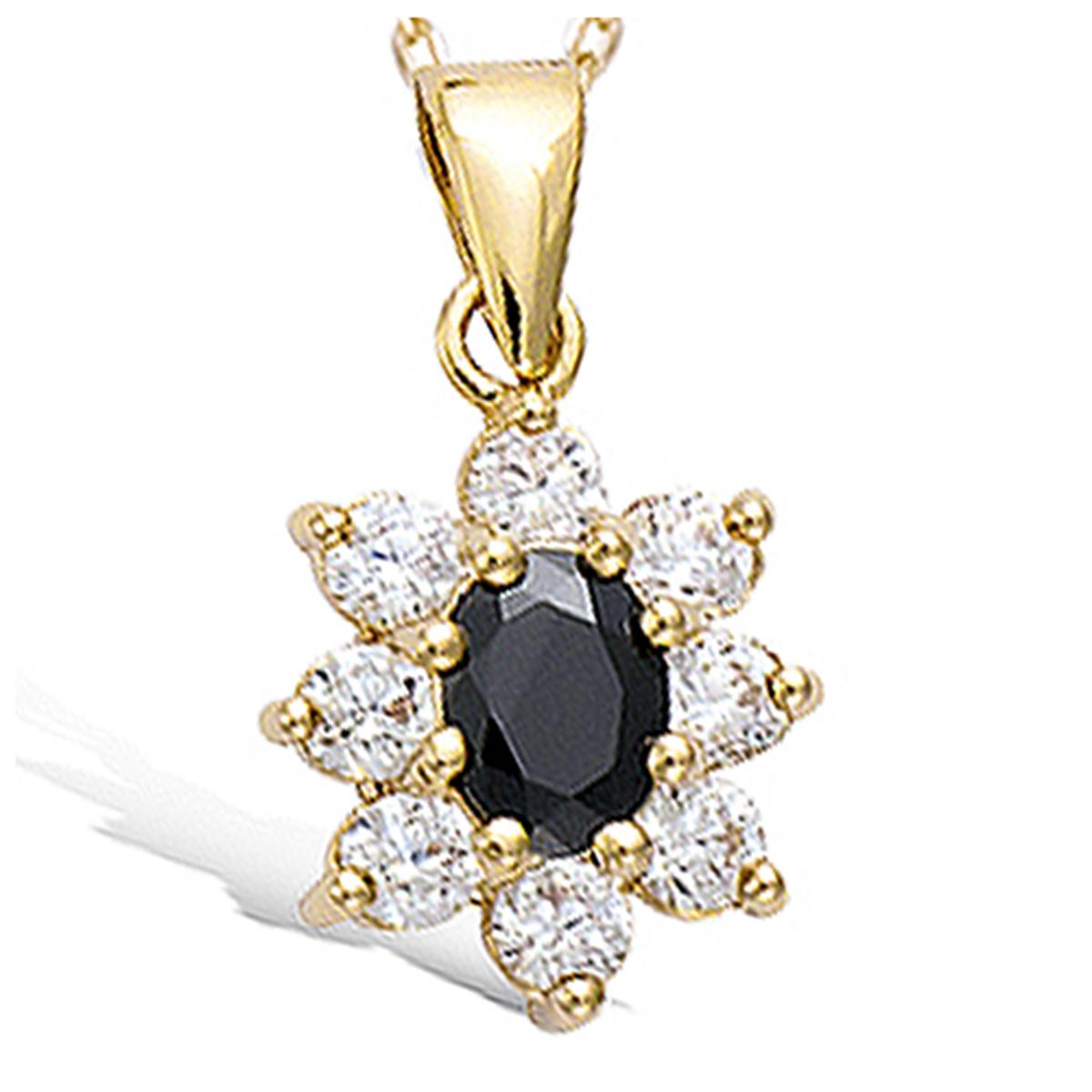 

Les Trésors De Lily [R4165] - Позолоченный кулон Victorina черное золото - 12x10 мм