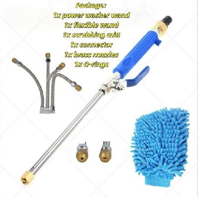 Power Washer Wand High Pressure Car Water Gun Hose Attachment Nozzle Flexible Glass Cleaner Extendable Garden Watering Sprayer
