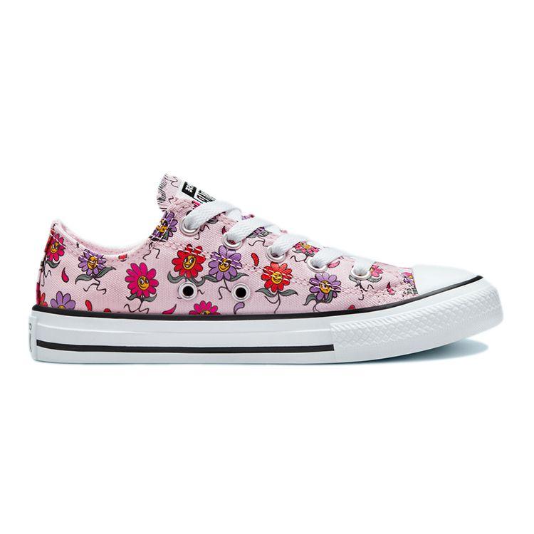 Converse Chuck Taylor All Star Canvas Low Top Kids Sneakers Kids Sneakers Pink Purple Multicolor 671600C