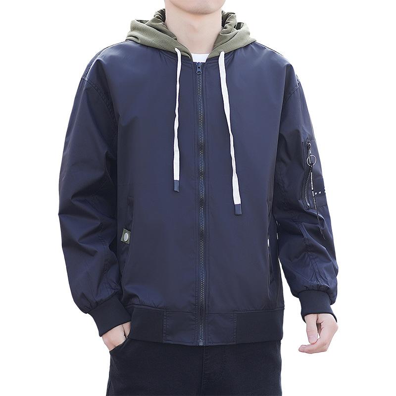 Autumn and winter new jackets, men's fake two-piece casual jackets, trendy versatile casual tops