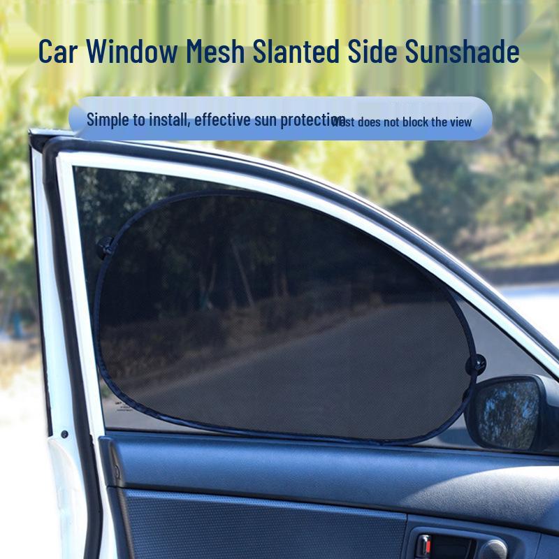 Car Window Suction Cup Blackout Curtain: Mosquito-Proof, Heat Insulating Mesh for Sunshade