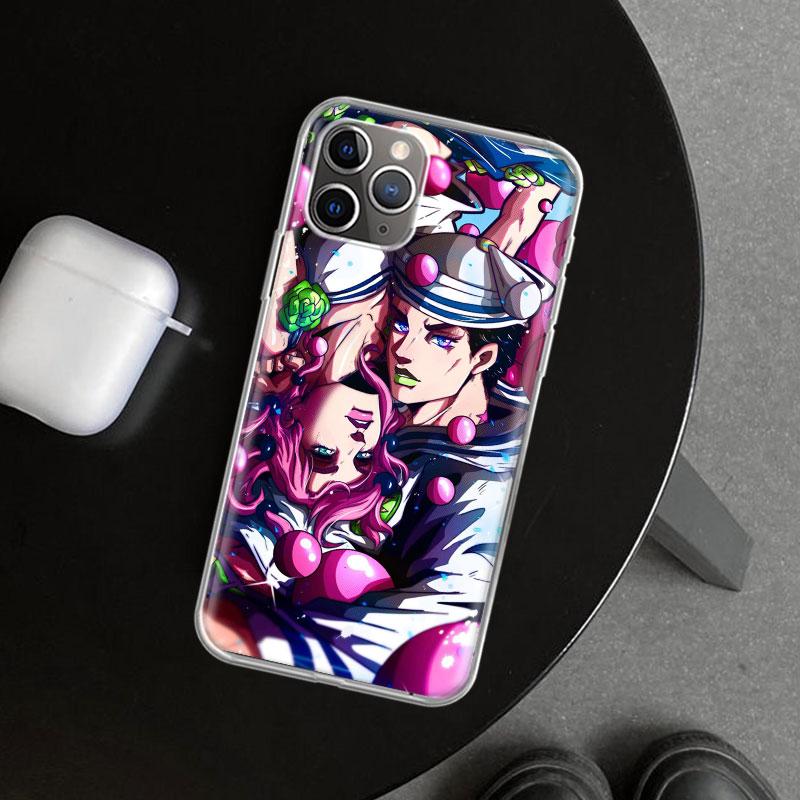JoJo's Bizarre Adventure Hot Anime Phone Case Cover for iPhone 11 12 13 Mini 14 15 Plus 16 Pro Max 17 Air 7 8 + SE Art Customize