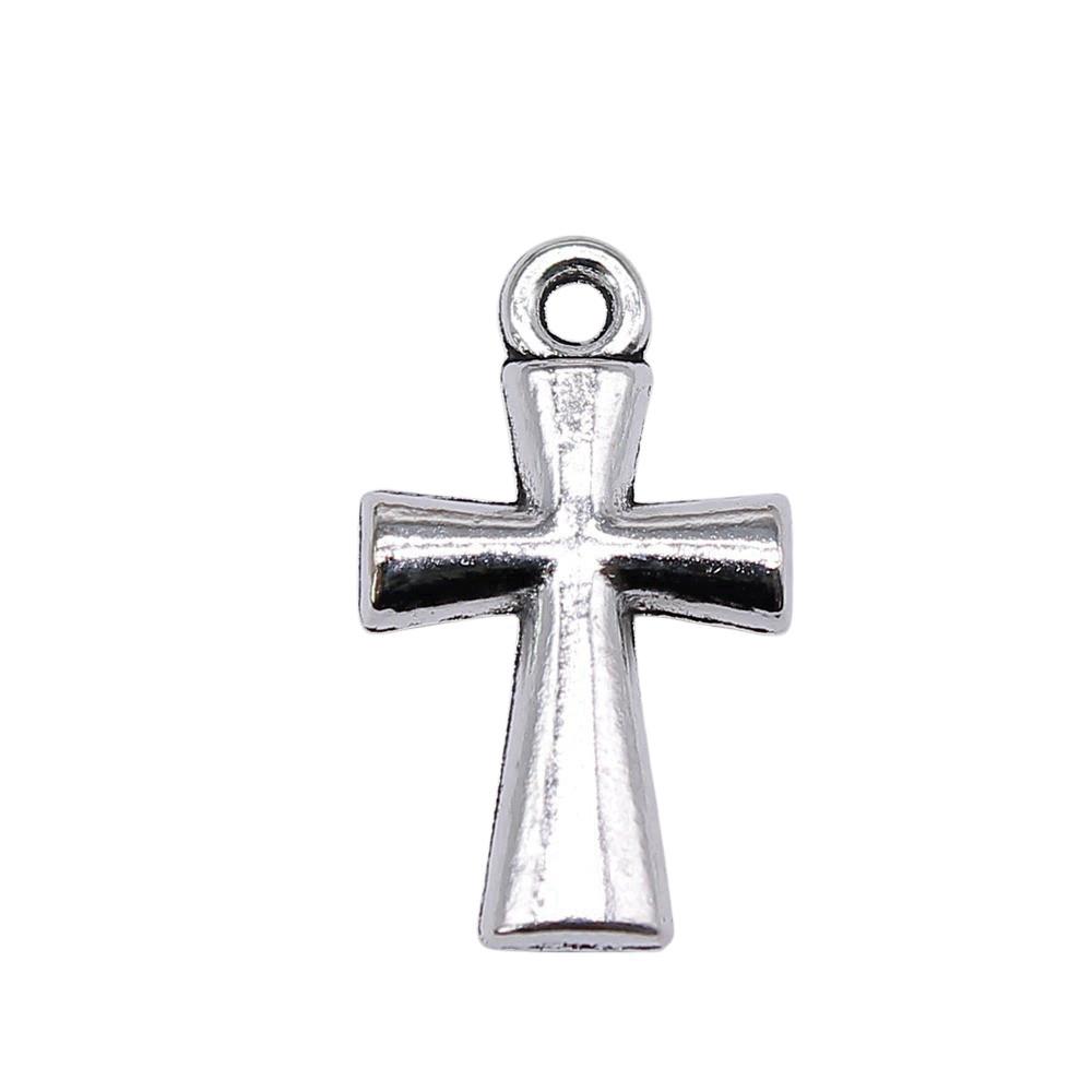 

Vintage Cross Charms Multi Color Alloy Pendants For Religious Christian Jewelry A15-5pcs-19x11mm