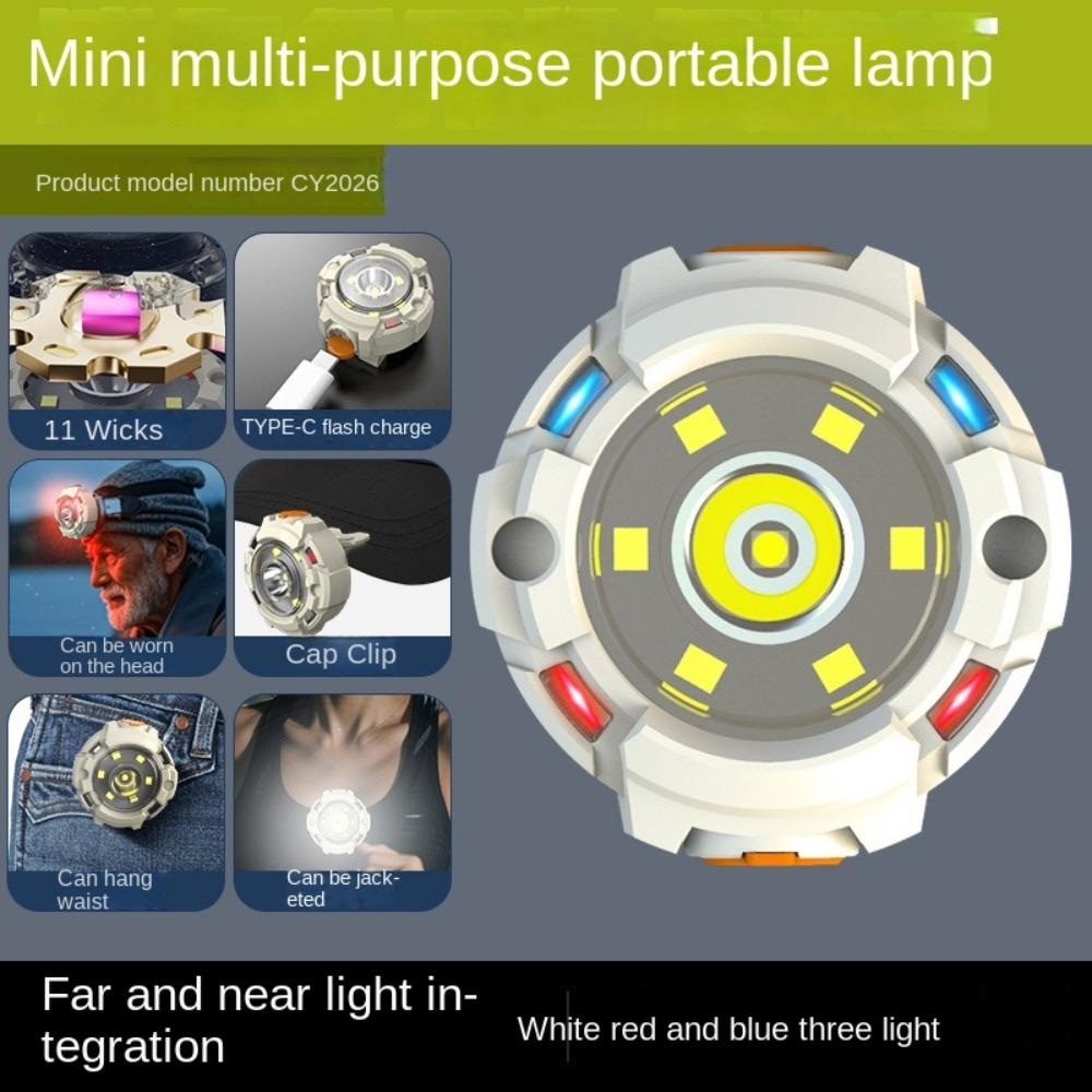 Waterproof Headlamp Flashlight Ultra Bright Hat Cip Light Portable Headlights  Outdoors