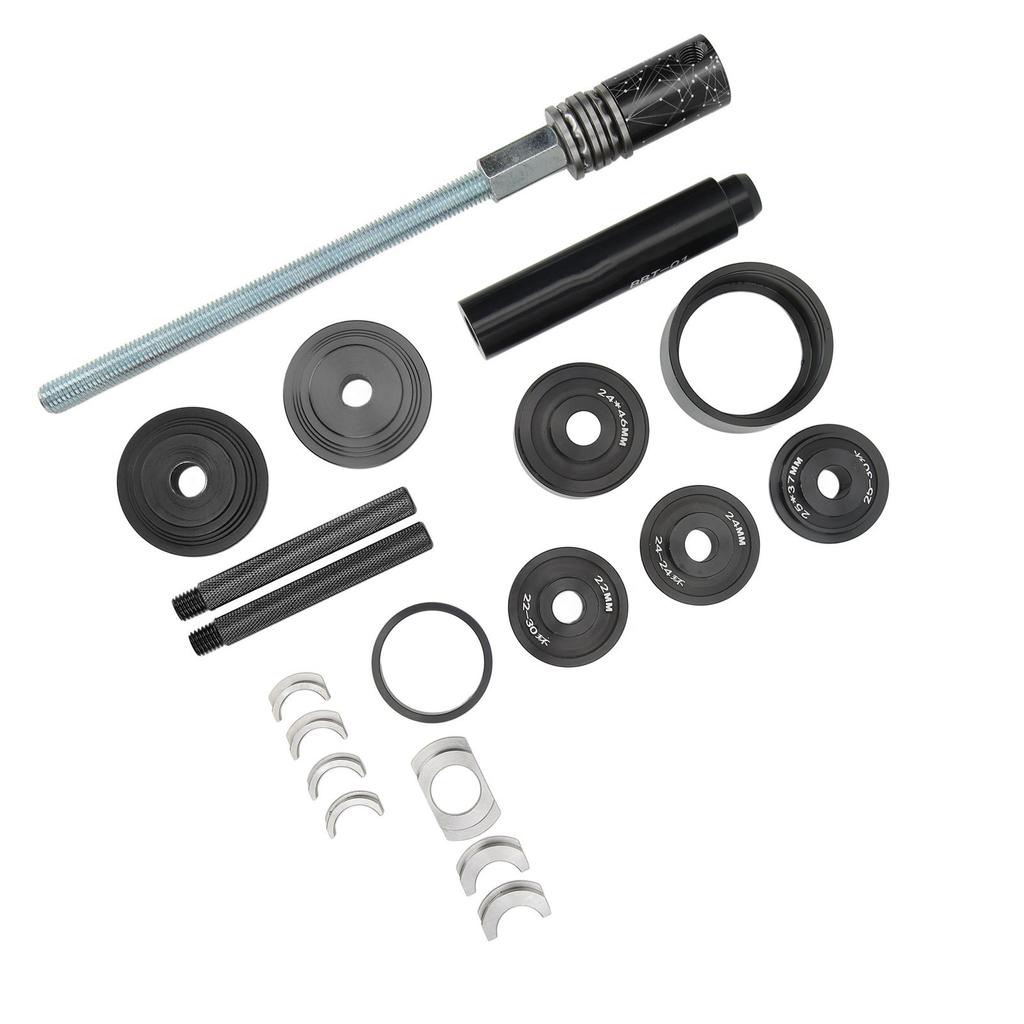 LeBycle Bike Bottom Bracket Install and Removal Tool Kit Aluminum Alloy Press In Center Shaft Bearing Tool Stay Bar Nut