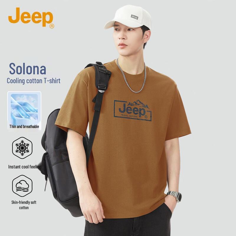 JEEP Men s Summer Casual Loose Fit Short Sleeve T-Shirt XL
