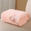 Baby Bath Towel Super Soft Absorbent Bath Fast-Drying Towel Cartoon Embroidery Blanket Coral Fleece Thickened