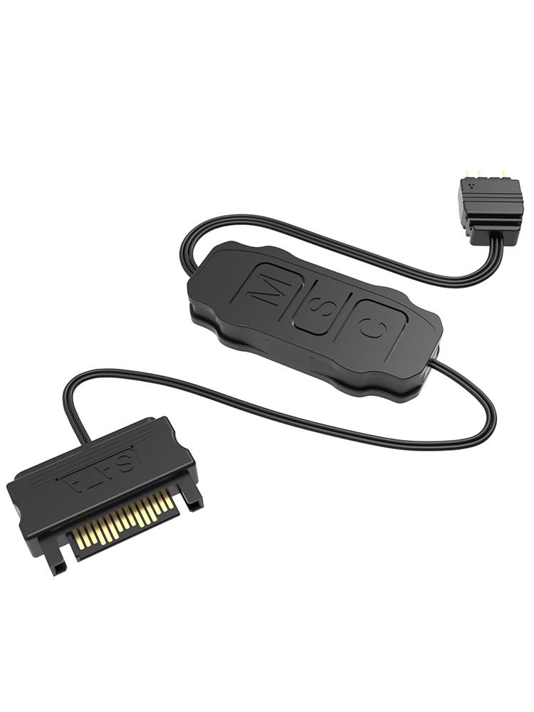 ARGB 5V 3PIN To SATA Interface Extension Cable Mini Adapter Controller RGB Sync Controller Cable for PC Case Fan